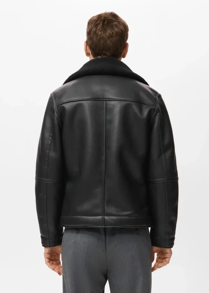 Veste en polaire simili cuir