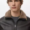Veste en polaire simili cuir