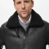 Veste en polaire simili cuir