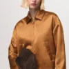 Veste en satin avec poches