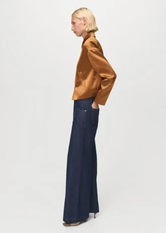 Veste en satin avec poches