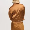 Veste en satin avec poches