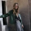Veste en simili cuir avec poches