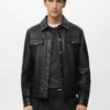 Veste en simili cuir avec poches