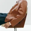 Veste en simili cuir avec poches