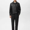 Veste en simili cuir avec poches