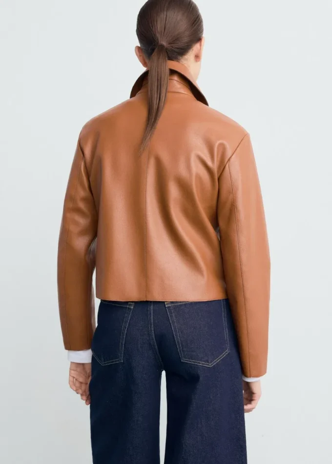 Veste en simili cuir avec poches