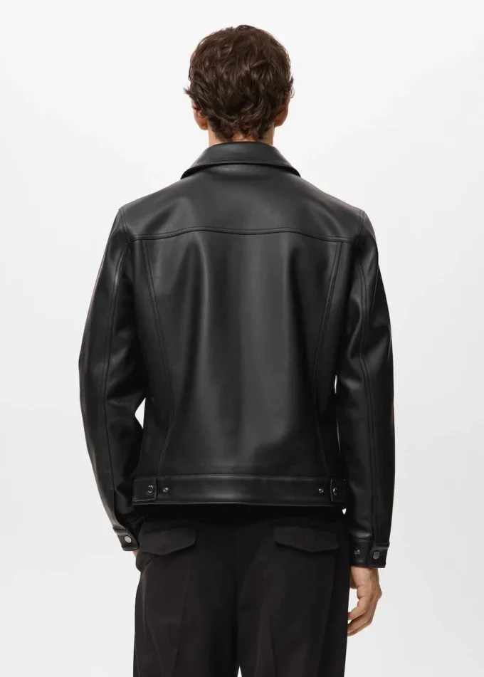 Veste en simili cuir avec poches