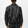 Veste en simili cuir avec poches