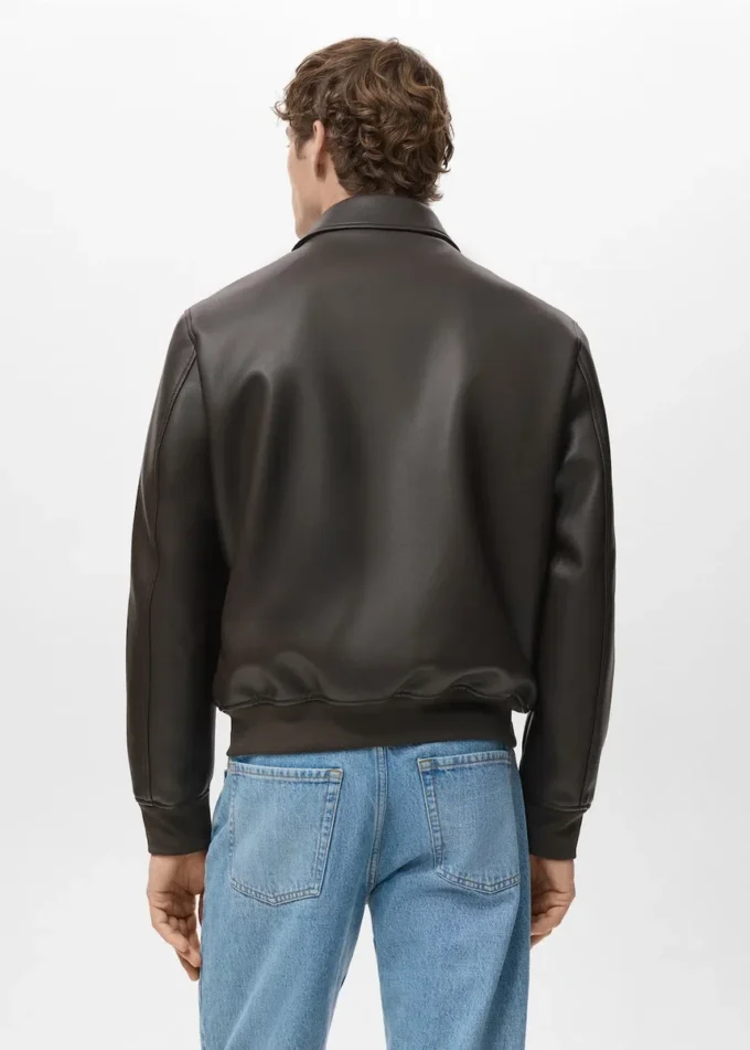 Veste en simili cuir avec poches