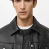Veste en simili cuir avec poches
