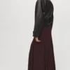 Veste en simili cuir à maxi revers
