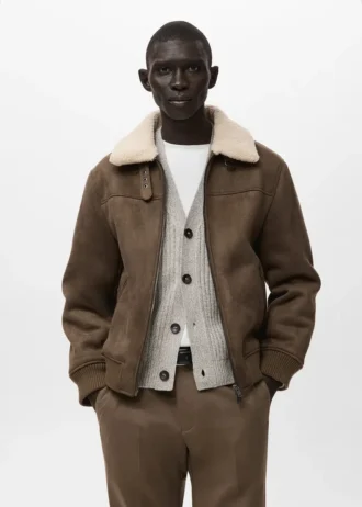Veste en simili-suède