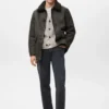 Veste en simili-suède