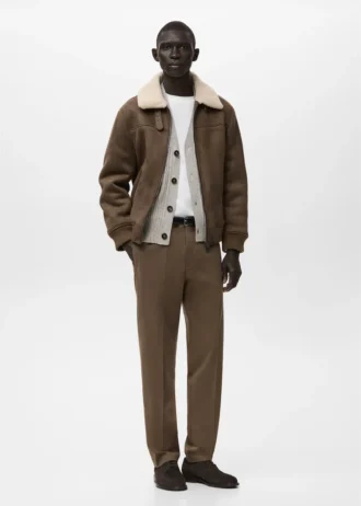 Veste en simili-suède