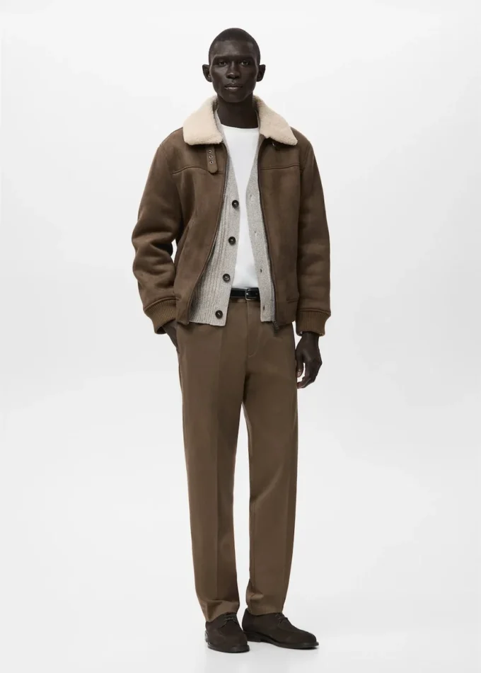 Veste en simili-suède