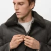 Veste en simili-suède