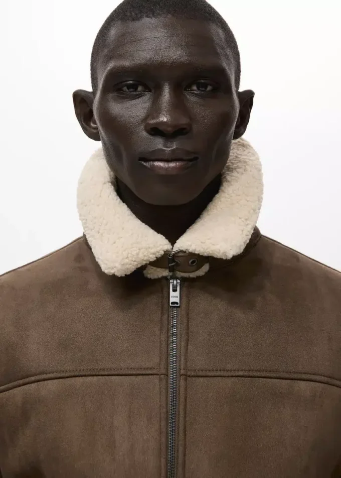 Veste en simili-suède