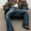 Veste en tweed avec col en fourrure