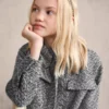 Veste en tweed avec détails en lurex