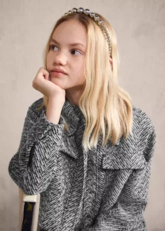 Veste en tweed avec détails en lurex
