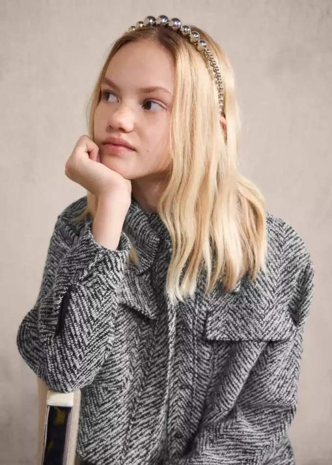 Veste en tweed avec détails en lurex