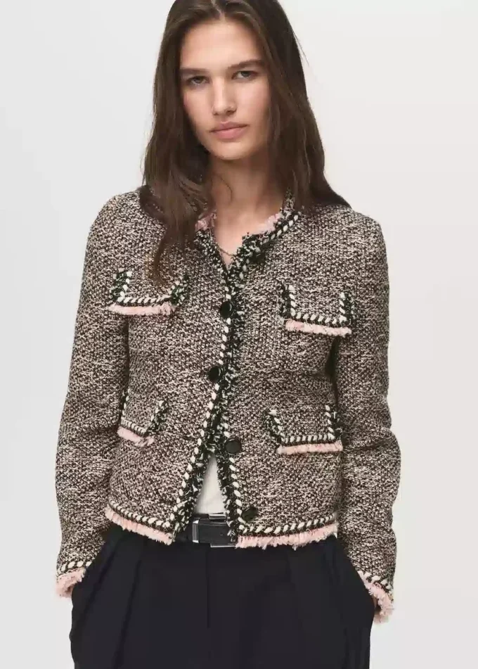 Veste en tweed à poches