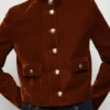 Veste en velours avec boutons