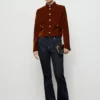 Veste en velours avec boutons