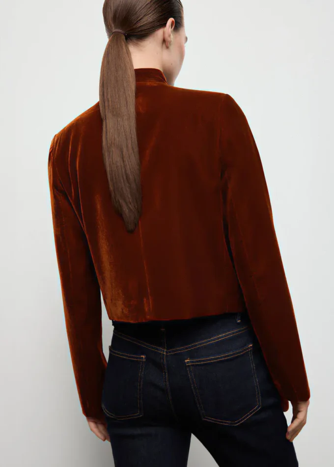 Veste en velours avec boutons