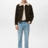 Veste en velours côtelé avec doublure effet peau de mouton