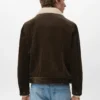 Veste en velours côtelé avec doublure effet peau de mouton