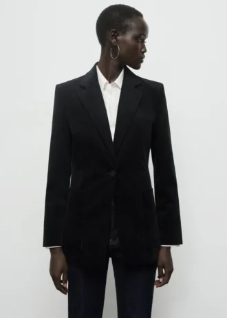 Veste en velours côtelé avec poches