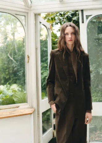 Veste en velours côtelé avec poches