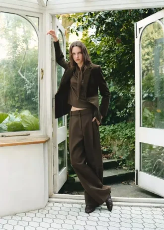Veste en velours côtelé avec poches