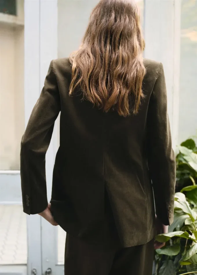 Veste en velours côtelé avec poches