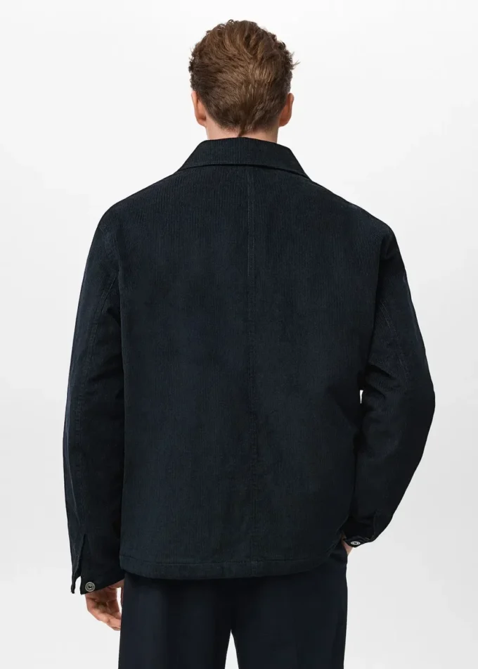 Veste en velours côtelé avec poches