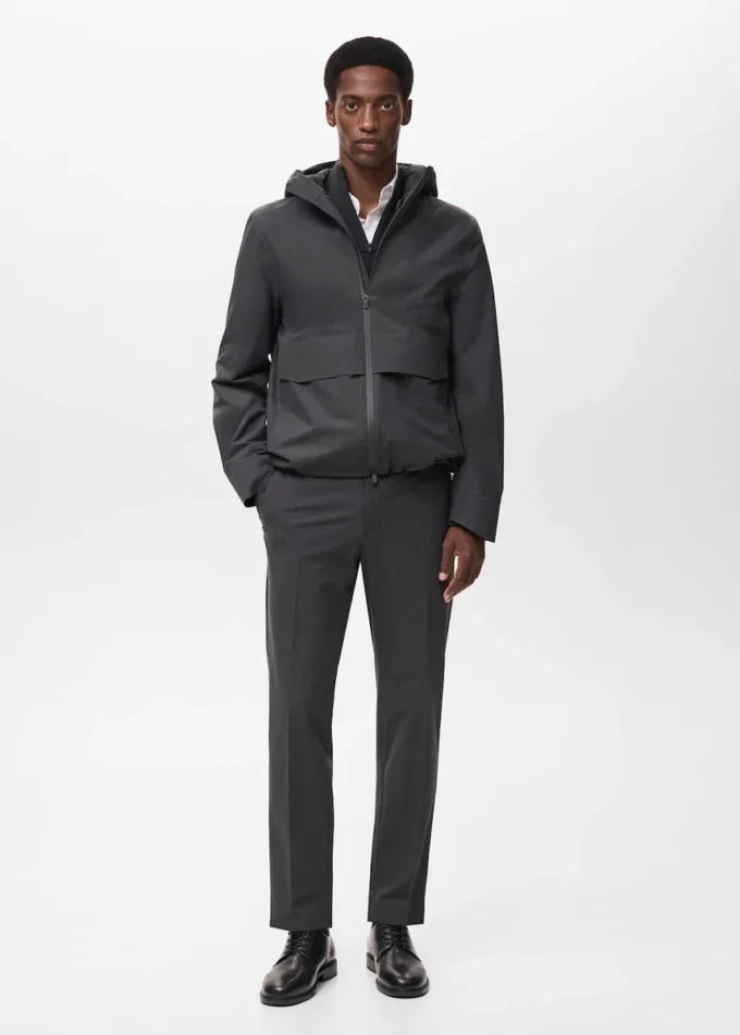 Veste imperméable à capuche