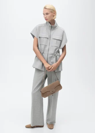 Veste à manches courtes avec taille ajustable
