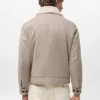 Veste matelassée avec col effet peau de mouton
