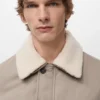 Veste matelassée avec col effet peau de mouton