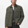 Veste matelassée avec col en velours côtelé