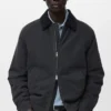 Veste matelassée avec col en velours côtelé