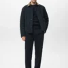 Veste matelassée avec col en velours côtelé