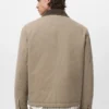 Veste matelassée avec col en velours côtelé