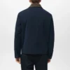 Veste matelassée avec col en velours côtelé