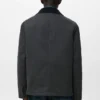 Veste matelassée avec col en velours côtelé
