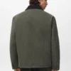 Veste matelassée avec col en velours côtelé