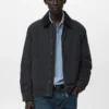 Veste matelassée avec col en velours côtelé