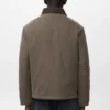 Veste matelassée avec col en velours côtelé